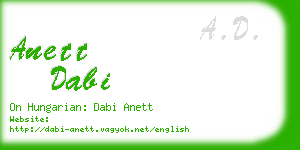 anett dabi business card